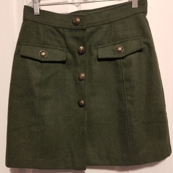 Modcloth Skrits Women's Olive Green Size 8 - Picture 1 of 7